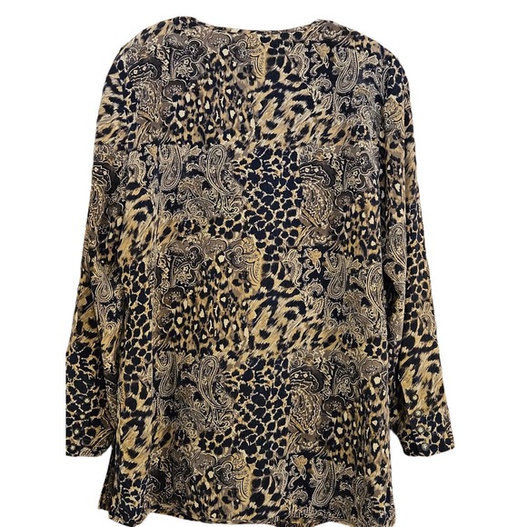 Jacqueline Ferrar Vintage 80's 100% Silk Tunic Blouse Size 12 - Picture 2 of 9